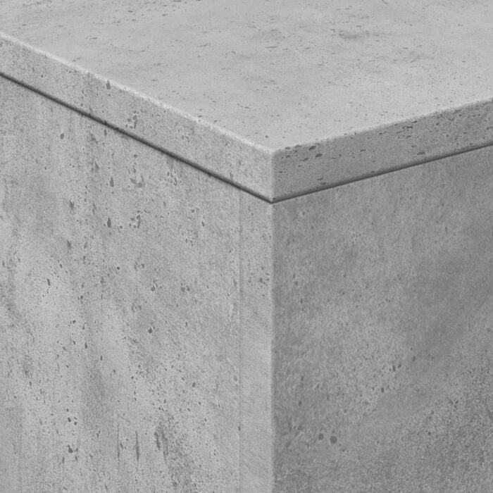 Table basse avec lumières LED gris béton 50x50x40 cm – Image 8