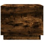 Table basse avec lumières LED chêne fumé 50x50x40 cm – Image 5