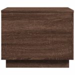 Table basse avec lumières LED chêne marron 50x50x40 cm – Image 6