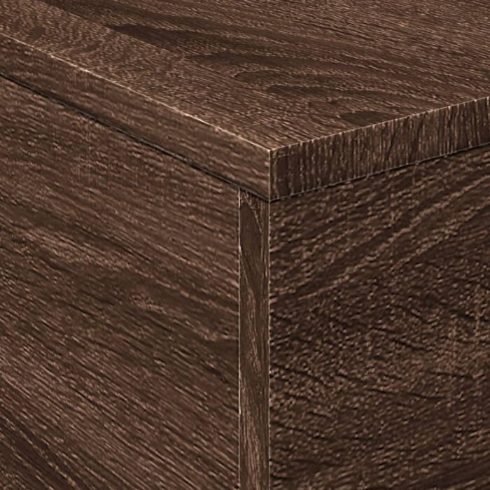 Table basse avec lumières LED chêne marron 50x50x40 cm – Image 8