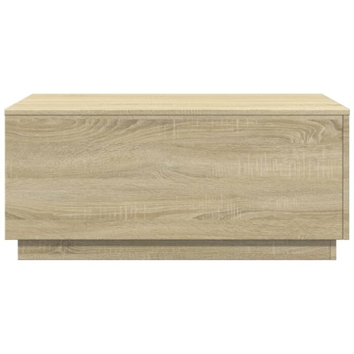 Table basse avec lumières LED chêne sonoma 90x50x40 cm – Image 5