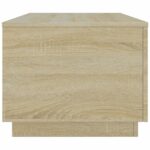 Table basse avec lumières LED chêne sonoma 90x50x40 cm – Image 6