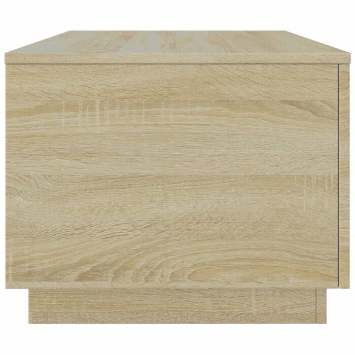 Table basse avec lumières LED chêne sonoma 90x50x40 cm – Image 6