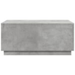 Table basse avec lumières LED gris béton 90x50x40 cm – Image 5