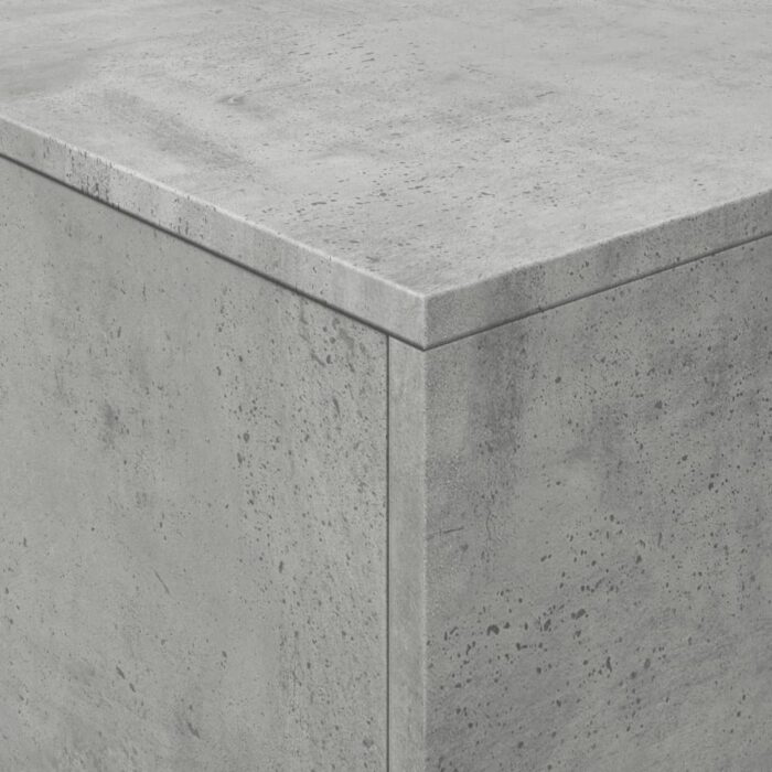 Table basse avec lumières LED gris béton 90x50x40 cm – Image 8