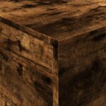 Table basse avec lumières LED chêne fumé 90x50x40 cm – Image 8