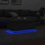 Table basse avec lumières LED gris sonoma 90x50x40 cm – Image 3