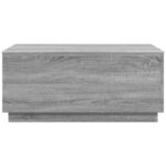 Table basse avec lumières LED gris sonoma 90x50x40 cm – Image 5