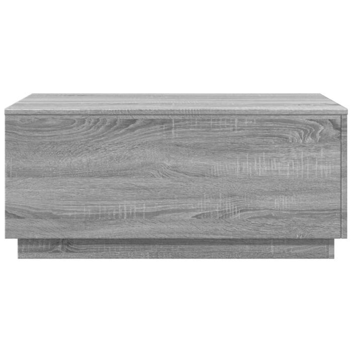 Table basse avec lumières LED gris sonoma 90x50x40 cm – Image 5