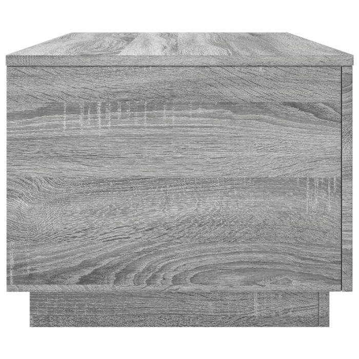 Table basse avec lumières LED gris sonoma 90x50x40 cm – Image 6