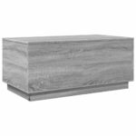 Table basse avec lumières LED gris sonoma 90x50x40 cm – Image 7
