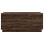 Table basse avec lumières LED chêne marron 90x50x40 cm – Image 5