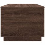 Table basse avec lumières LED chêne marron 90x50x40 cm – Image 6