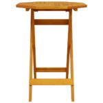 Table pliable de jardin Ø60x75 cm bois d'acacia massif – Image 2