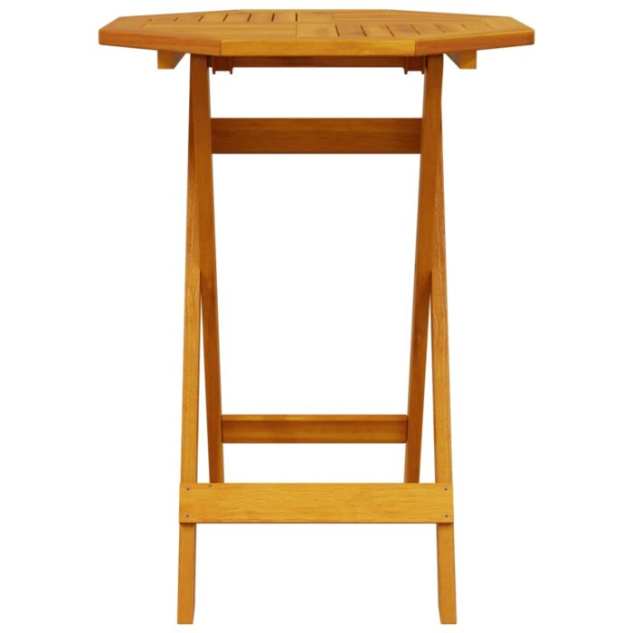 Table pliable de jardin Ø60x75 cm bois d'acacia massif – Image 2