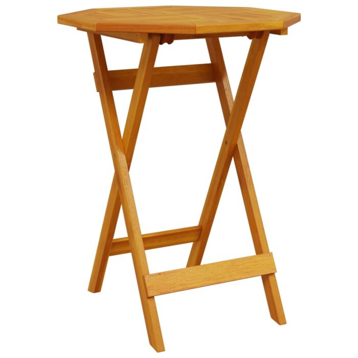 Table pliable de jardin Ø60x75 cm bois d'acacia massif – Image 4