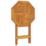 Table pliable de jardin Ø60x75 cm bois d'acacia massif – Image 6