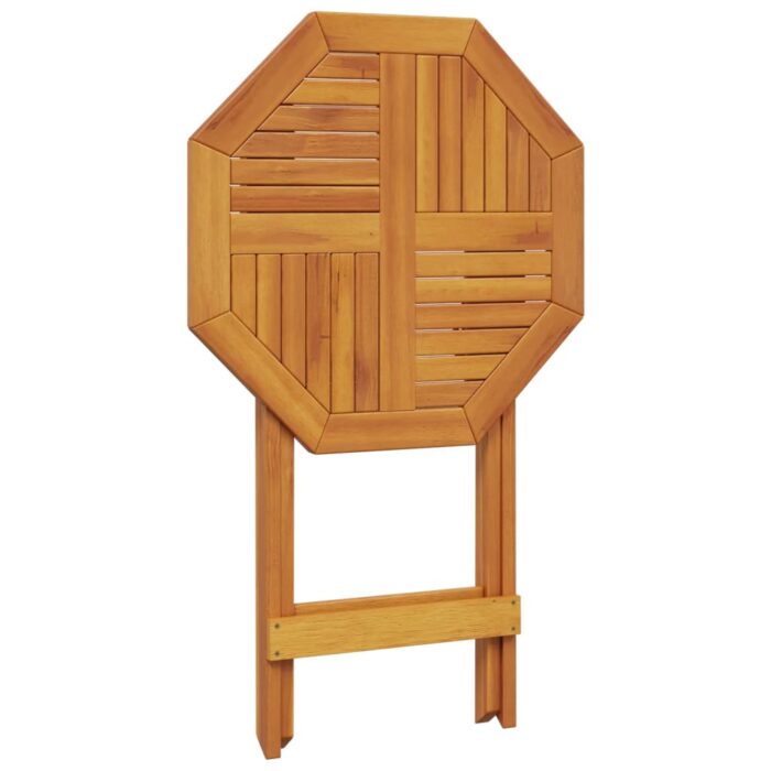 Table pliable de jardin Ø60x75 cm bois d'acacia massif – Image 6