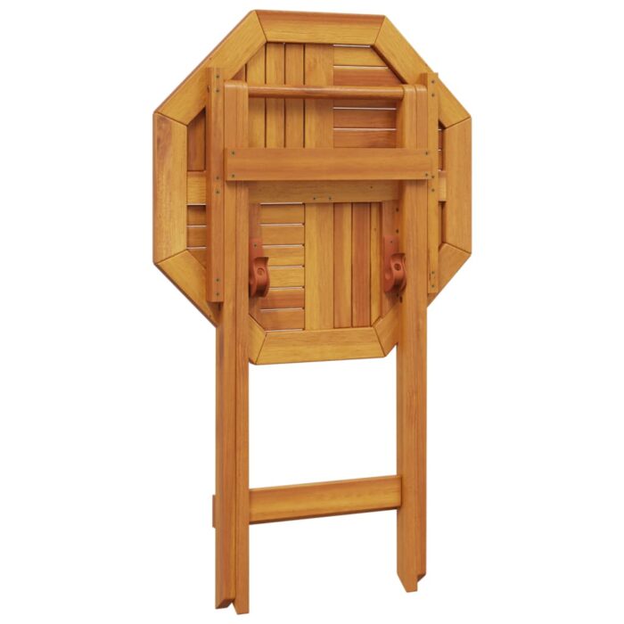 Table pliable de jardin Ø60x75 cm bois d'acacia massif – Image 7