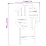 Table pliable de jardin Ø70x75 cm bois d'acacia massif – Image 10