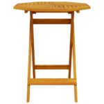 Table pliable de jardin Ø70x75 cm bois d'acacia massif – Image 2