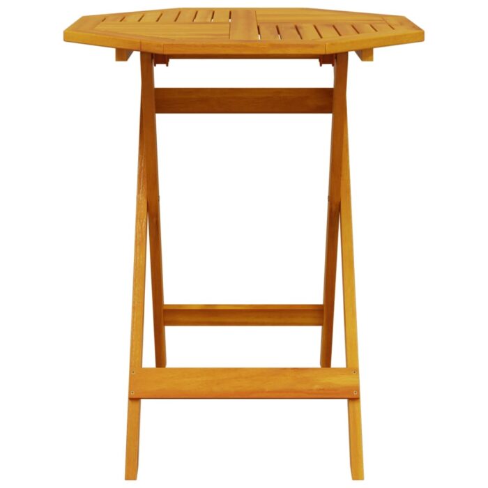 Table pliable de jardin Ø70x75 cm bois d'acacia massif – Image 2
