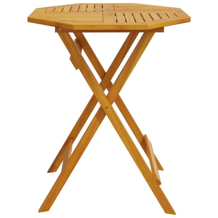 Table pliable de jardin Ø70x75 cm bois d'acacia massif – Image 3