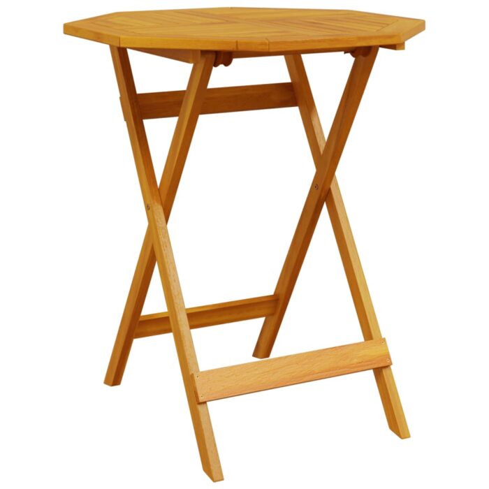 Table pliable de jardin Ø70x75 cm bois d'acacia massif – Image 4