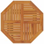 Table pliable de jardin Ø70x75 cm bois d'acacia massif – Image 5