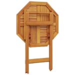 Table pliable de jardin Ø70x75 cm bois d'acacia massif – Image 7