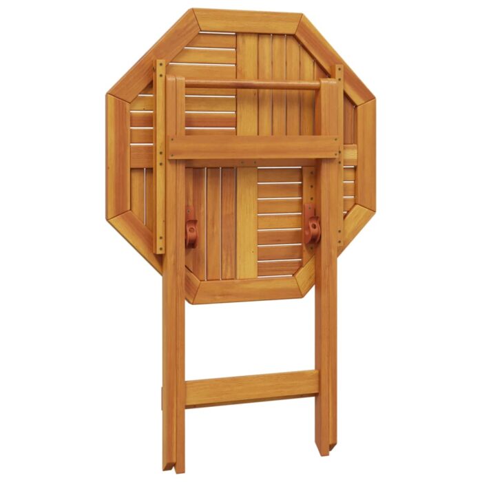 Table pliable de jardin Ø70x75 cm bois d'acacia massif – Image 7