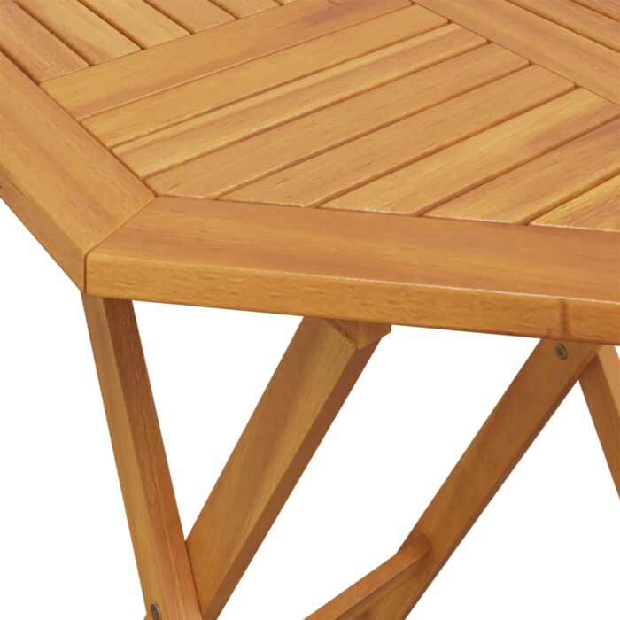 Table pliable de jardin Ø70x75 cm bois d'acacia massif – Image 8