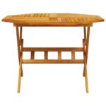 Table pliable de jardin Ø110x75 cm bois d'acacia solide – Image 2