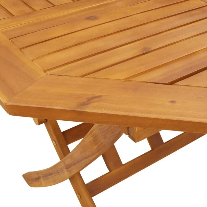 Table pliable de jardin Ø110x75 cm bois d'acacia solide – Image 8