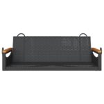 Balancelle noir 109x62x40 cm résine tressée – Image 2