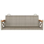 Balancelle gris 109x62x40 cm résine tressée – Image 2