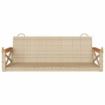 Balancelle beige 109x62x40 cm résine tressée – Image 2