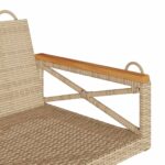 Balancelle beige 109x62x40 cm résine tressée – Image 5