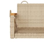 Balancelle beige 109x62x40 cm résine tressée – Image 6