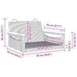 Balancelle gris 63x62x40 cm résine tressée – Image 7