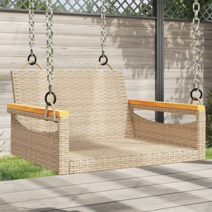 VXL8721012466807_m_en_hd_1.jpg Balancelle beige 63x62x40 cm résine tressée – Image 1