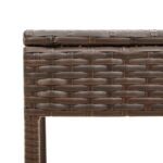 Chaise longue avec auvent et table marron résine tressée – Image 7