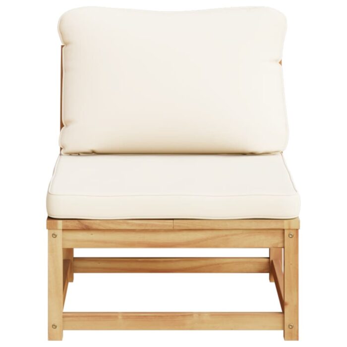 Salon de jardin avec coussins bois massif d'acacia – Image 2