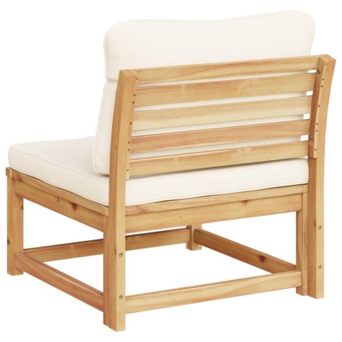 Salon de jardin avec coussins bois massif d'acacia – Image 4