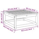 Table de jardin 63x63x30 cm bois d'acacia solide – Image 6