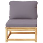 Salon de jardin avec coussins bois massif d'acacia – Image 2