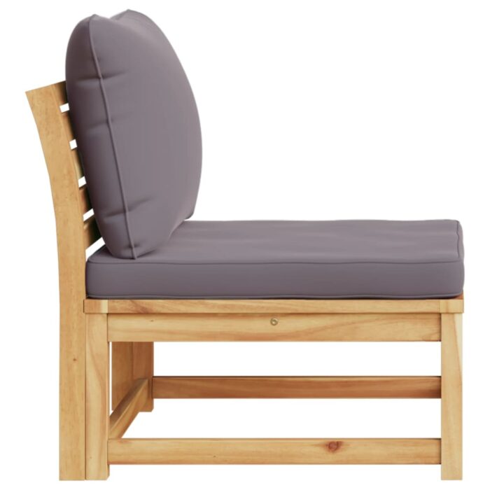 Salon de jardin avec coussins bois massif d'acacia – Image 3