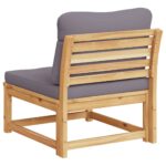 Salon de jardin avec coussins bois massif d'acacia – Image 4