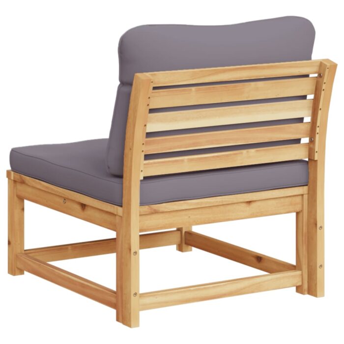 Salon de jardin avec coussins bois massif d'acacia – Image 4