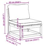 Salon de jardin avec coussins bois massif d'acacia – Image 6